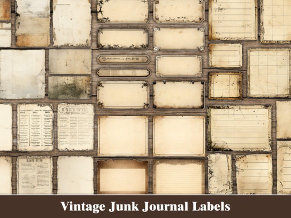 Download Vintage Labels Junk Journal Craft Kit - Junk journal Collection
