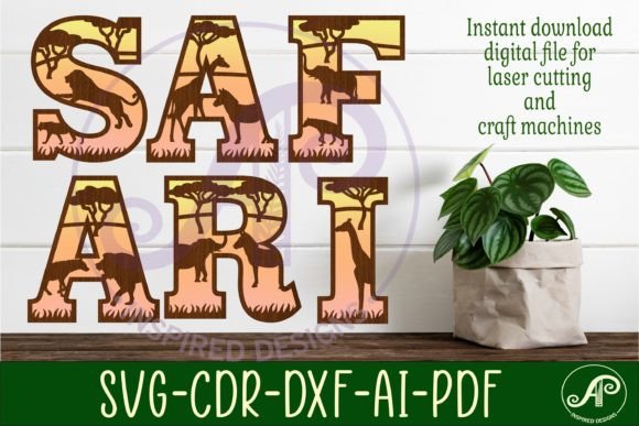 Download Safari Theme Alphabet Set. 49 LettersSVG - Letter Collection