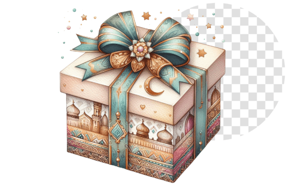 Download Eid Joy Watercolor Gift Box Clipart - Premium Resources