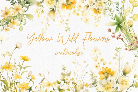 Download Wild Floral Clipart,Yellow Meadow Flower - Wild floral clipart Collection