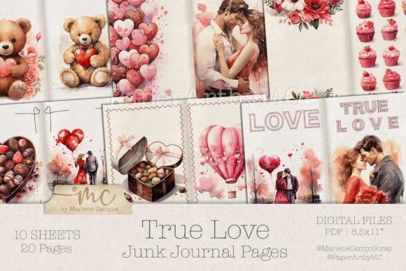Download Valentines Junk Journal Pages - Junk journal Collection