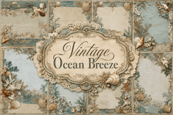 Download Vintage Ocean Breeze Junk Journal - Junk journal Collection